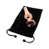 Gleaming Love Butt Plug Set Rose Gold Metal Gem Stone Jewel Anal Pleasure Sex Toy