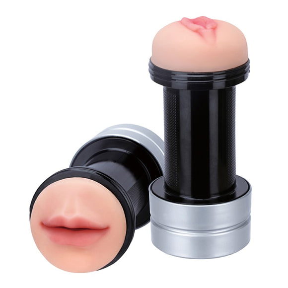 Dream Toys Realstuff 2-in-1 Hummer Mouth & Vagina Stroker Realistic Double Ended Masturbator Sex Toy