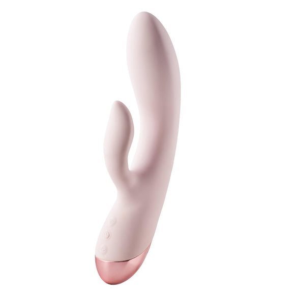 Dream Toys Vivre Coco Duo Vibrator Pastel Pink Clitoral Massager G-Spot Stimulator USB Sex Toy