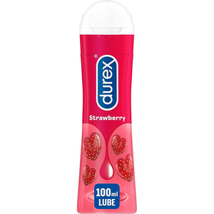 Durex Play Strawberry Gel Lubricant Water Based Fruit Flavour Lube 100ml