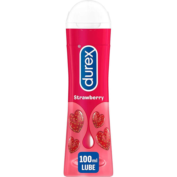 Durex Play Strawberry Gel Lubricant Water Based Fruit Flavour Lube 100ml