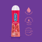 Durex Play Strawberry Gel Lubricant Water Based Fruit Flavour Lube 100ml