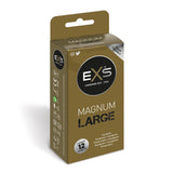 EXS Magnum Large Condoms 12 Pack XL Strong Lubricated Vegan Safe Sex Rubbers