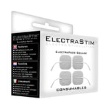 ElectraStim Square Self Adhesive ElectraPads 4 Pack Electro Sex Stimulation Fetish