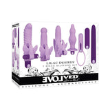 Evolved Lilac Desires 7 Piece Butterfly Vibrator Kit Bullet Sleeve Anal Plug USB Sex Toy Set