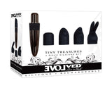 Evolved Tiny Treasures 5 Piece Silicone Mini Vibe Kit USB Vibrator Multi Sleeve Set Sex Toy