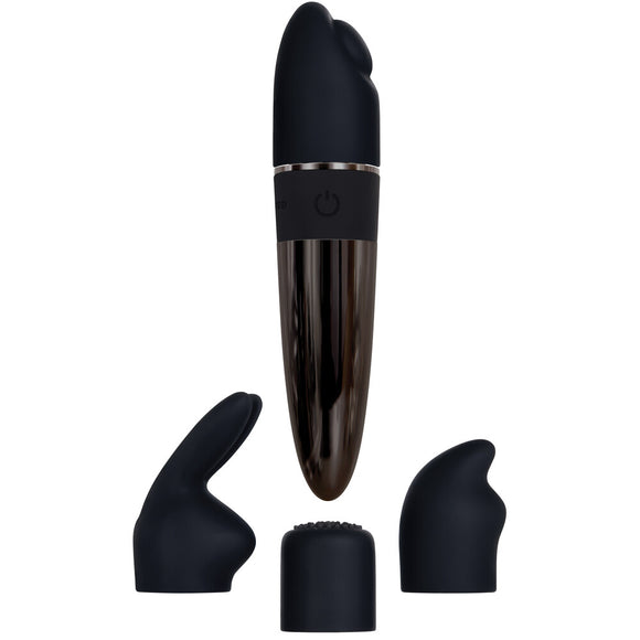 Evolved Tiny Treasures 5 Piece Silicone Mini Vibe Kit USB Vibrator Multi Sleeve Set Sex Toy