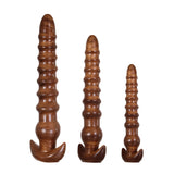 Evolved Twisted Love Anal Probe Set Gold Screw Butt Plug Beads Training Kit