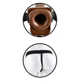 Fetish Fantasy Series 7" Brown Hollow Strap-On Dildo Balls Sex Harness