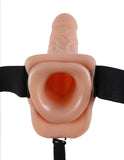 Fetish Fantasy Series Vibrating Hollow Strap-On 9" Penis Dildo Harness