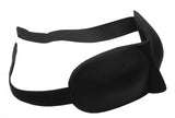 Frisky Deluxe Black Out Blindfold Padded Eye Mask Adjustable Strap Sensual Kink Play
