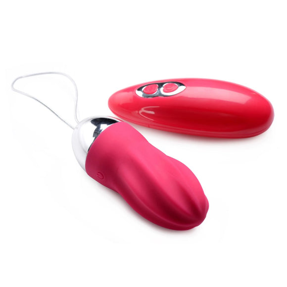 Frisky Raspberry Twirl 36X Swirled Vibrating Remote Control Egg Vibrator Sex Toy