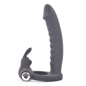 Fun Bunny Teaser Vibrating Rabbit Cock Ring Double Penetration Anal Sex Toy