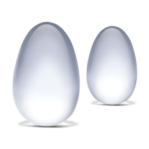 Glass Yoni Eggs Kegel Training 2 Piece Set Pelvic Floor Muscle Exercise Ben Wa Balls