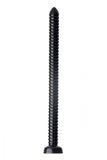 Hosed 19 Inch Ribbed Anal Snake Dildo Flexible Black Suction Cup Long Deep Probe