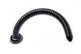 Hosed 19 Inch Ribbed Anal Snake Dildo Flexible Black Suction Cup Long Deep Probe
