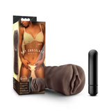 Hot Chocolate Alexis Vibrating Vagina Masturbator Brown Skin Bullet Sex Stroker