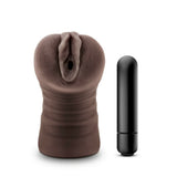 Hot Chocolate Brianna Vibrating Vagina Masturbator Brown Skin Bullet Stroker