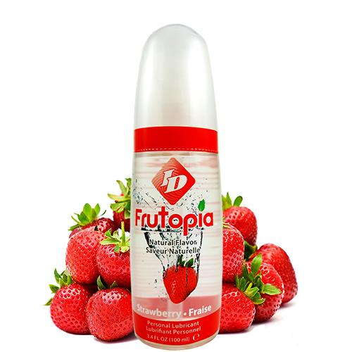 ID Frutopia Strawberry Flavour Lubricant Water Based Oral Sex Lube 100ml Pump