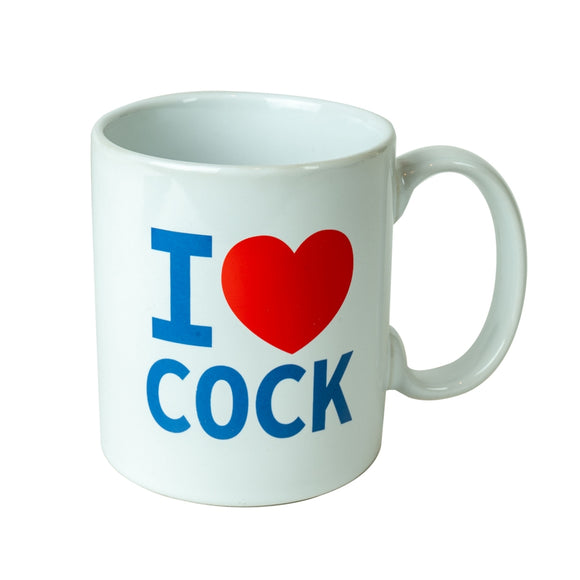 I Love Cock Mug Funny Rude Coffee Cup Joke Novelty Adult Gift Idea