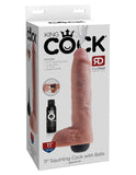 King Cock 11" Squirting Cock Balls Realistic Ejaculating Penis Dildo Cum Play