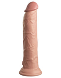 King Cock Elite 9" Dual Density Vibrating Realistic Light Penis Dildo Remote Control USB Sex Toy