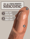 King Cock Elite 6" Dual Density Dildo Soft Dark Tan Skin Realistic Penis Suction Sex Toy
