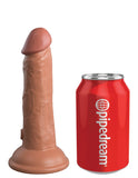 King Cock Elite 6" Dual Density Dildo Soft Dark Tan Skin Realistic Penis Suction Sex Toy