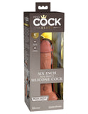 King Cock Elite 6" Dual Density Dildo Soft Dark Tan Skin Realistic Penis Suction Sex Toy