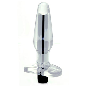 Seven Creations AquaVee Vibrating Butt Plug Clear Tapered Anal Bullet Fun Sex Toy