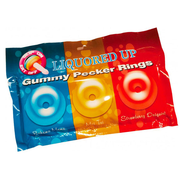 Liquored Up Gummy Pecker Cocktail Flavour Cock Rings Sweet Fruity Sex