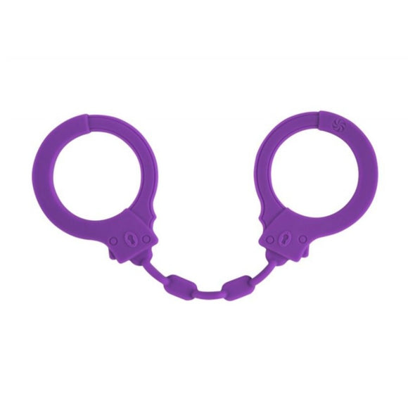 Lola Party Hard Purple Silicone Suppression Hand Cuffs Soft Bondage Restraints
