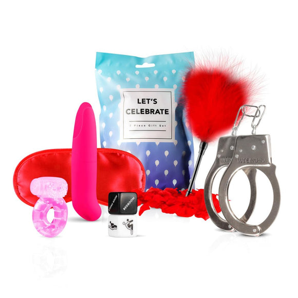 Loveboxxx Let's Celebrate Gift Set 7 Piece Sex Toy Kinky Valentines Day Bedroom Fun