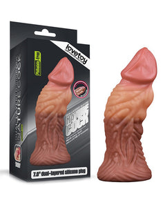 Lovetoy 7" Dual Layered Silicone Nature Cock Extreme Vein Soft Realistic Penis Dildo