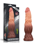 Lovetoy 9.5" Dual Layered Silicone Nature Cock Dark Realistic Penis Dildo