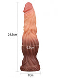 Lovetoy 9.5" Dual Layered Silicone Nature Cock Dark Realistic Penis Dildo