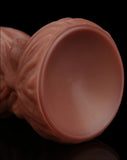Lovetoy 9.5" Dual Layered Silicone Nature Cock Dark Realistic Penis Dildo