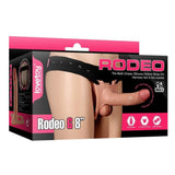 Lovetoy Rodeo G 8" Hollow Strap-On Realistic Penis Dildo Elastic Harness Erectile Disfunction Aid