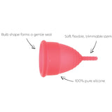 Mae B Intimate Health Large Menstrual Cups Period Fluid Collection Moon Cup