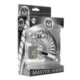 Master Series Asylum 6 Ring Locking Chastity Cock Cage Male Penis Bondage Urethral Plug Restriction Fetish