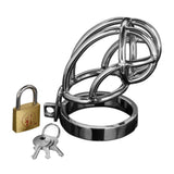 Master Series Captus Locking Stainless Steel Male Chastity Cock Cage Penis Bondage Restriction Fetish
