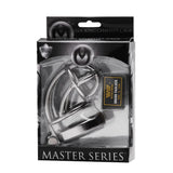 Master Series Captus Locking Stainless Steel Male Chastity Cock Cage Penis Bondage Restriction Fetish