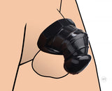 Master Series 'Detained' Black Restrictive Chastity Cage