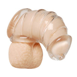 Master Series Detained Soft Rubber Body Clear Transparent Male Chastity Cock Cage Erection Restriction Fetish