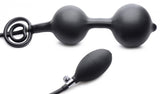 Devils Rattle Inflatable Butt Plug Cock Ball Ring Detachable Pump Anal Gape Toy