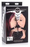 Master Series Doppleganger Silicone Double Mouth Ball Gag Dual Strap Bondage BDSM Play