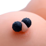 Master Series Dragon's Orbs Nubbed Magnetic Balls Nipple Pinch Clamp Set