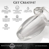 Master Series Gape Glory Large Butt Plug Clear Hollow Open Wide Tunnel Enema Play Anal Sex Toy