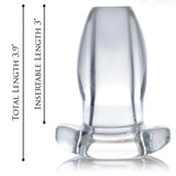 Master Series Gape Glory Large Butt Plug Clear Hollow Open Wide Tunnel Enema Play Anal Sex Toy