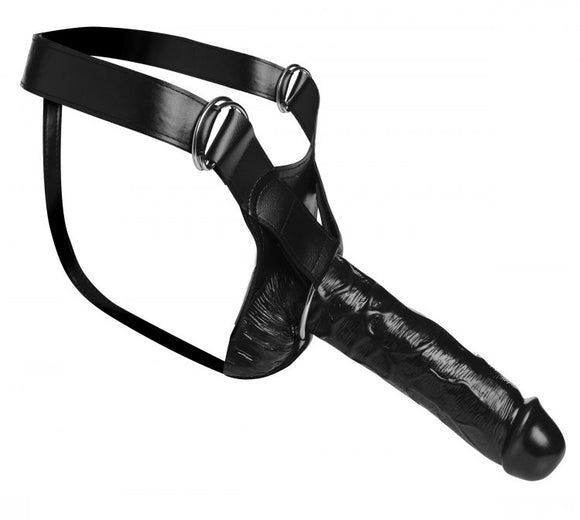 Master Series Infiltrator Hollow Strap-On Realistic Black 10